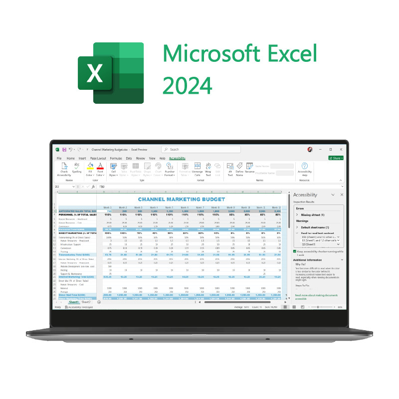Microsoft Office 2024 Ev ve İş PC/Mac Bind İşinizi Bir Sonraki Seviye Gönderin