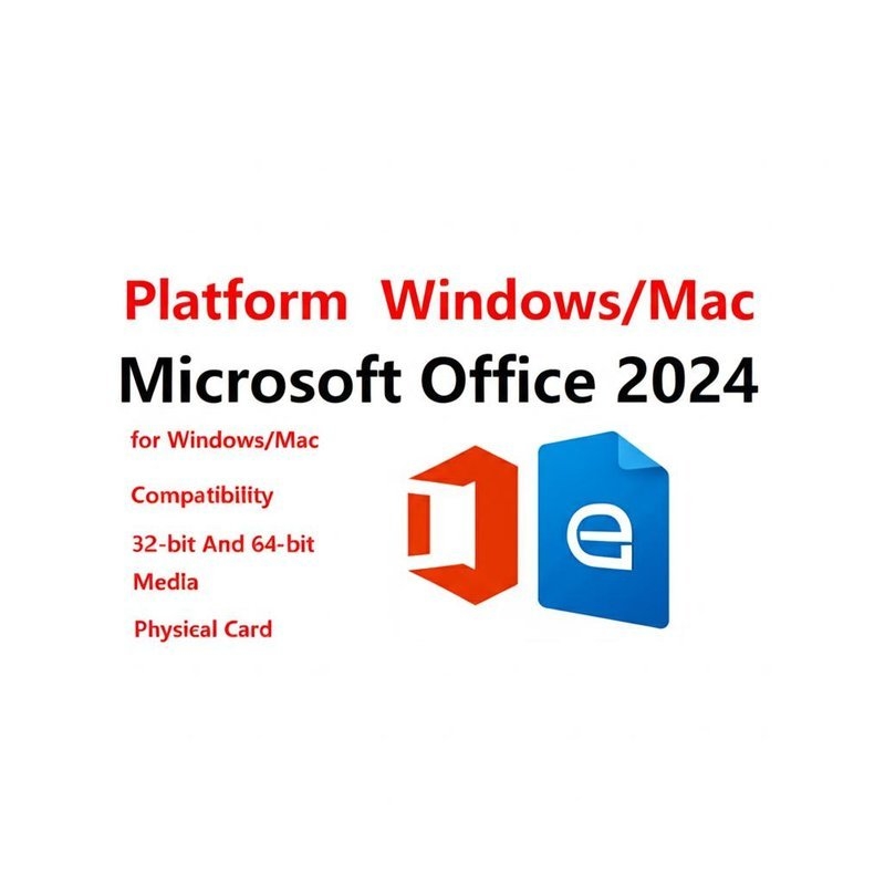 Platform Windows/Mac Microsoft Office 2024 for Windows/Mac Uyumluluğu 32-bit ve 64-bit Medya Fiziksel Kart