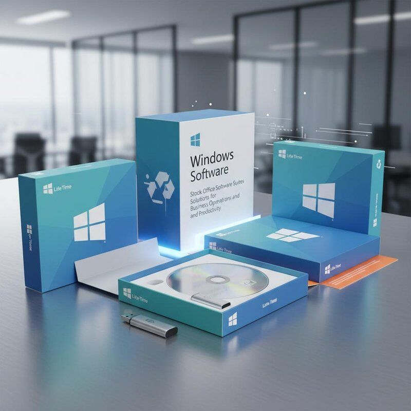 İş Operasyonları ve Verimlilik İçin Microsoft Windows Yazılımı Stok Ofis Yazılım Paketleri Çözümleri Ömür Boyu Kullanım
